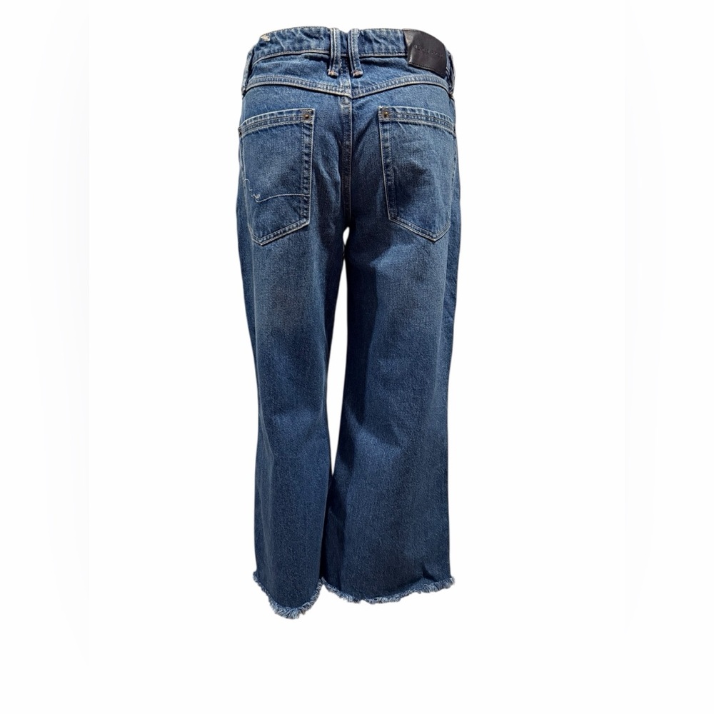 Free People We The Free Wide Leg Loose Fit Raw Hem Jeans - Picture 4 of 13